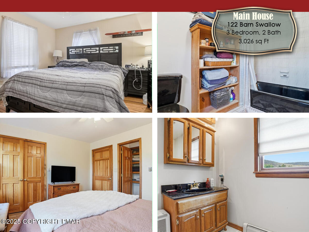 130 Barn Swallow Lane Cresco, PA 18326 - Photo 20 of 98 a bedroom with a bed and a table in it