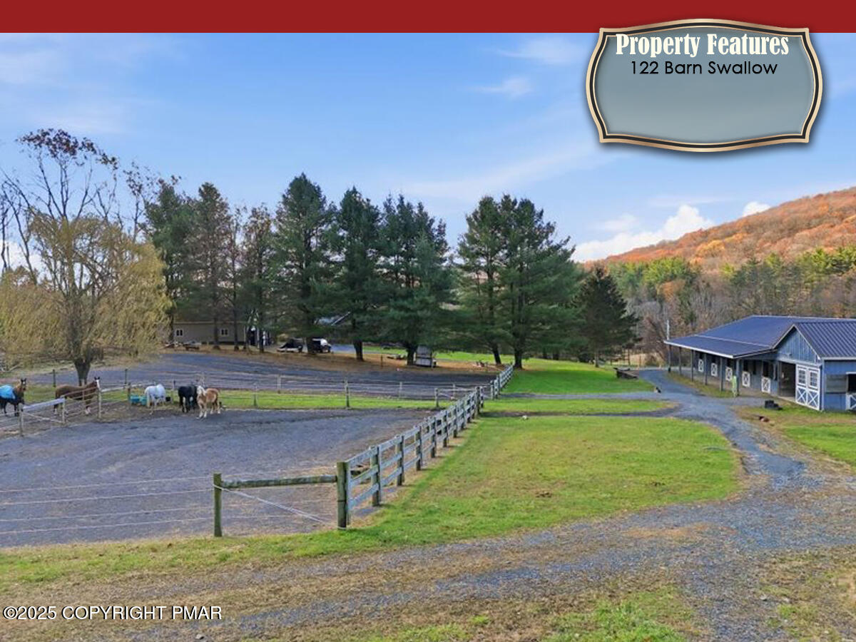 130 Barn Swallow Lane Cresco, PA 18326 - Photo 89 of 98 swimming pool with outdoor seating and yard