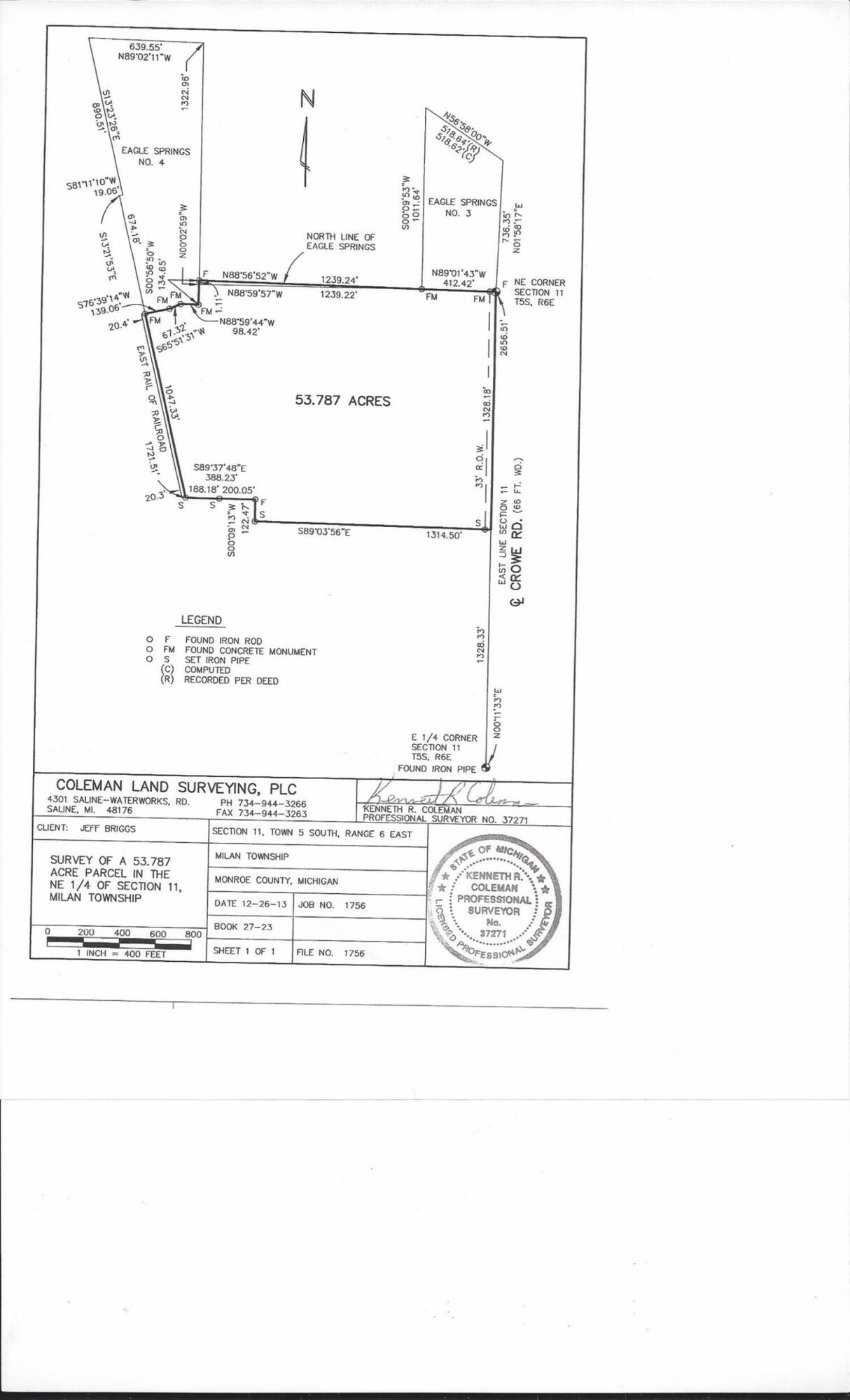 0 Crowe Road Milan, MI 48160 - Photo 2 of 3 2 Birds eye view survey - Copy