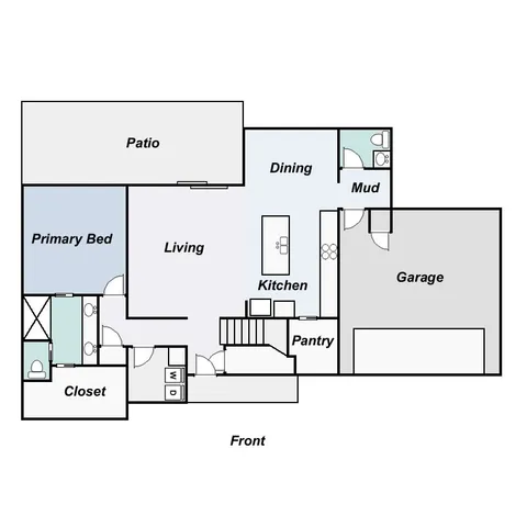 a view of entryway with wooden floor and stair