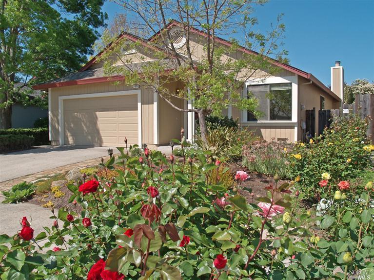 1615 Brandee Lane Santa Rosa, CA 95403 - Photo 1 of 1 Front of home with beautiful roses in bloom