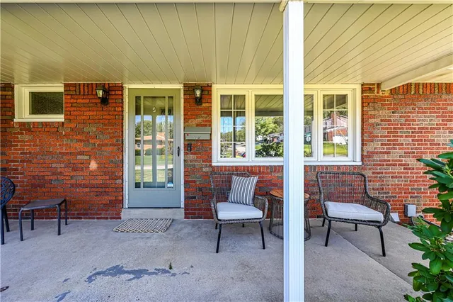 a outdoor view with a sitting space