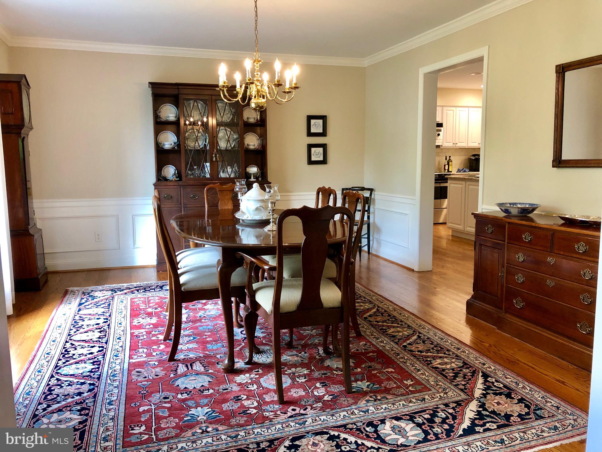 1066 Beaumont Road Berwyn, PA 19312 - Photo 9 of 40 Formal Dining Room w/ wainscoting & crown molding