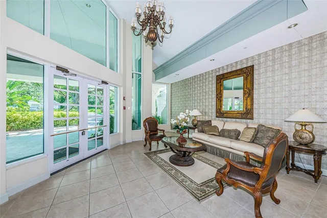 a view of a porch of a house
