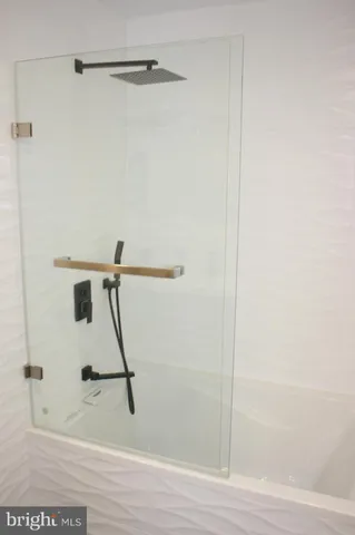 a close up of a shower