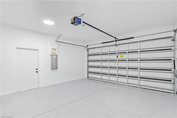 a view of an empty garage