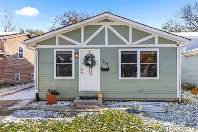 a front view of a house