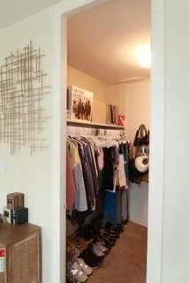 a view of entryway and workspace