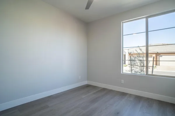an empty room with a window