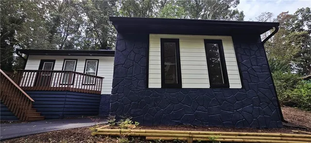 a view of a house with a window