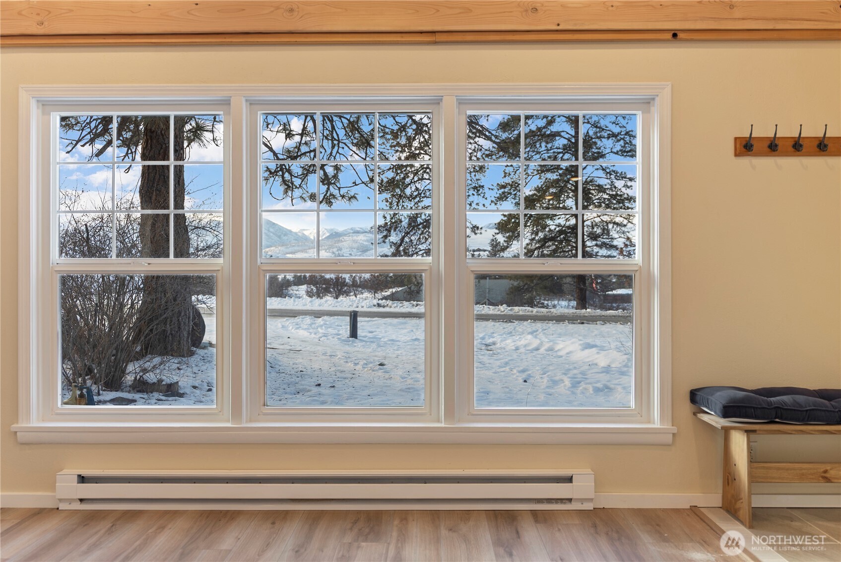 146 East Chewuch Road Winthrop, WA 98862 - Photo 15 of 39 a view of a wooden floor and a window
