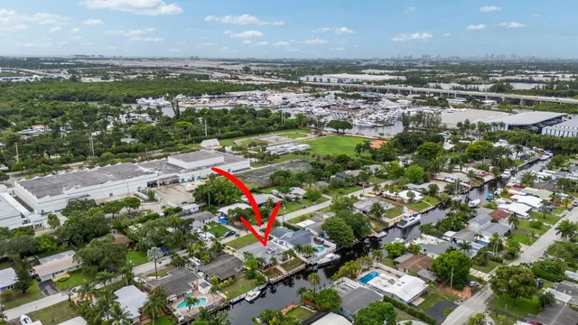 an aerial view of multiple house