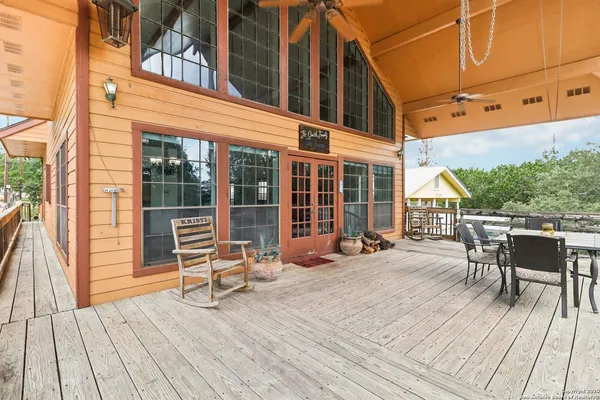 a house view with a seating space