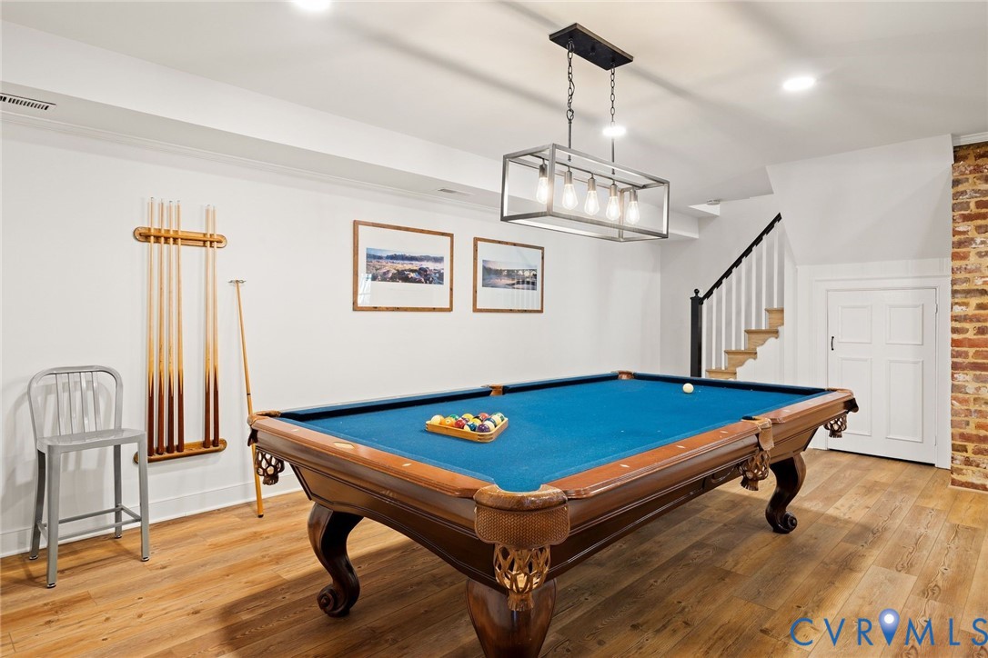 9804 Kingsbridge Road Henrico, VA 23238 - Photo 35 of 50 a room with pool table and wooden floor