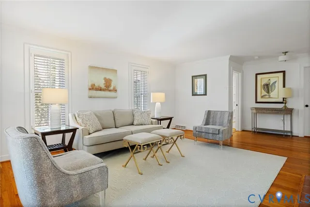 a living room with furniture and a couch