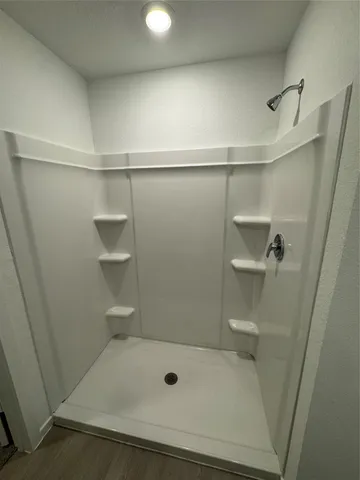 an empty room with a window