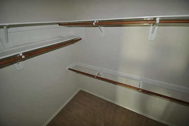 a close view of closet