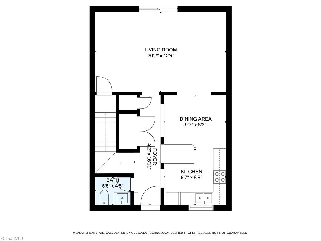 2215 Shadow Valley Road, Unit B High Point, NC 27265 - Photo 32 of 33 Main level floor plan of 2215 Shadow Valley Road #B