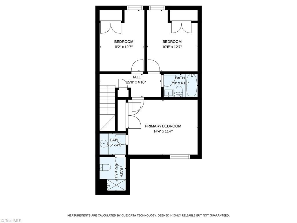 2215 Shadow Valley Road, Unit B High Point, NC 27265 - Photo 33 of 33 Second level floor plan of 2215 Shadow Valley Road #B
