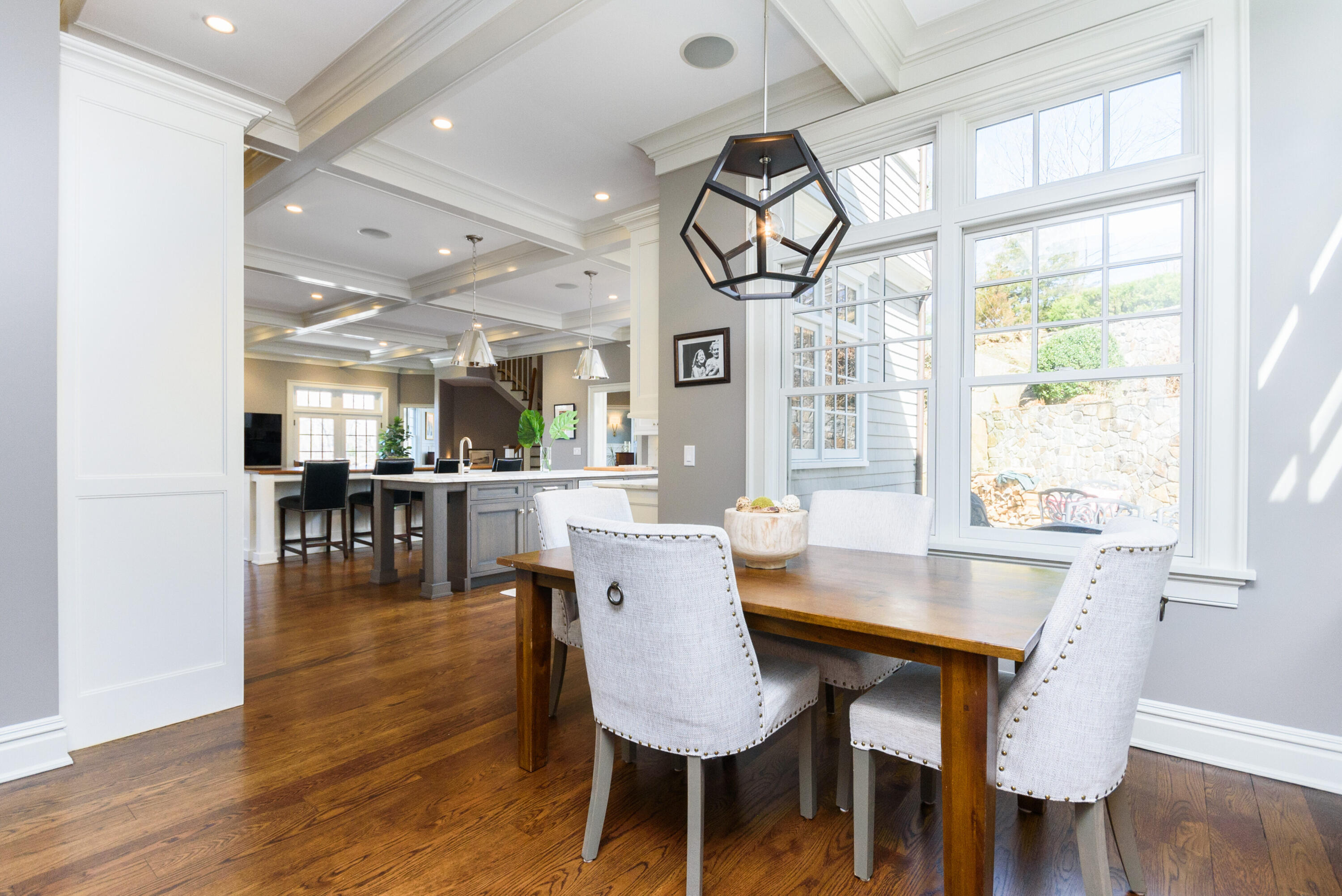 80 Goodwives River Road Darien, CT 06820 - Photo 16 of 57 a dining room with furniture and wooden floor