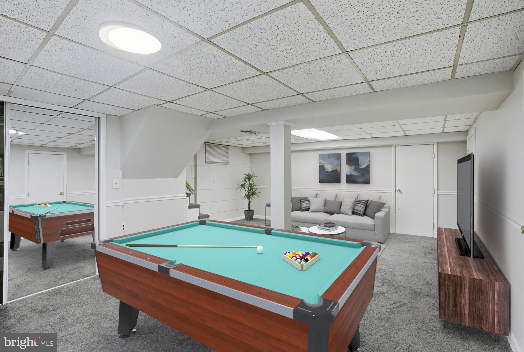 3339 Acton Road Parkville, MD 21234 - Photo 27 of 37 a room with pool table and glass windows