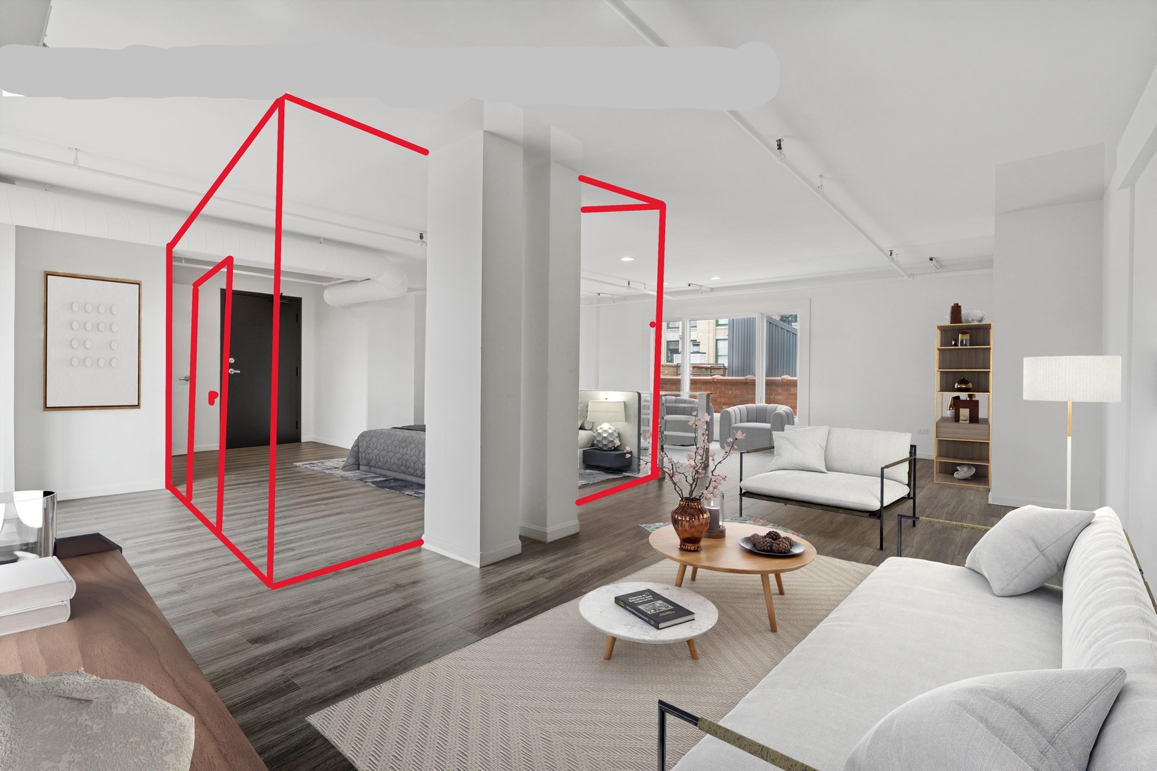 331 South Peoria Street, Unit PH6 Chicago, IL 60607 - Photo 34 of 46 a living room with furniture and wooden floor