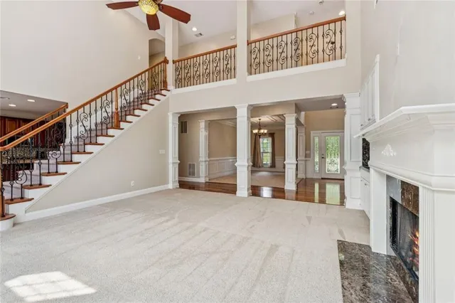 a view of an entryway with staircase
