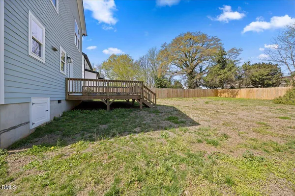 a view of deck with a large space