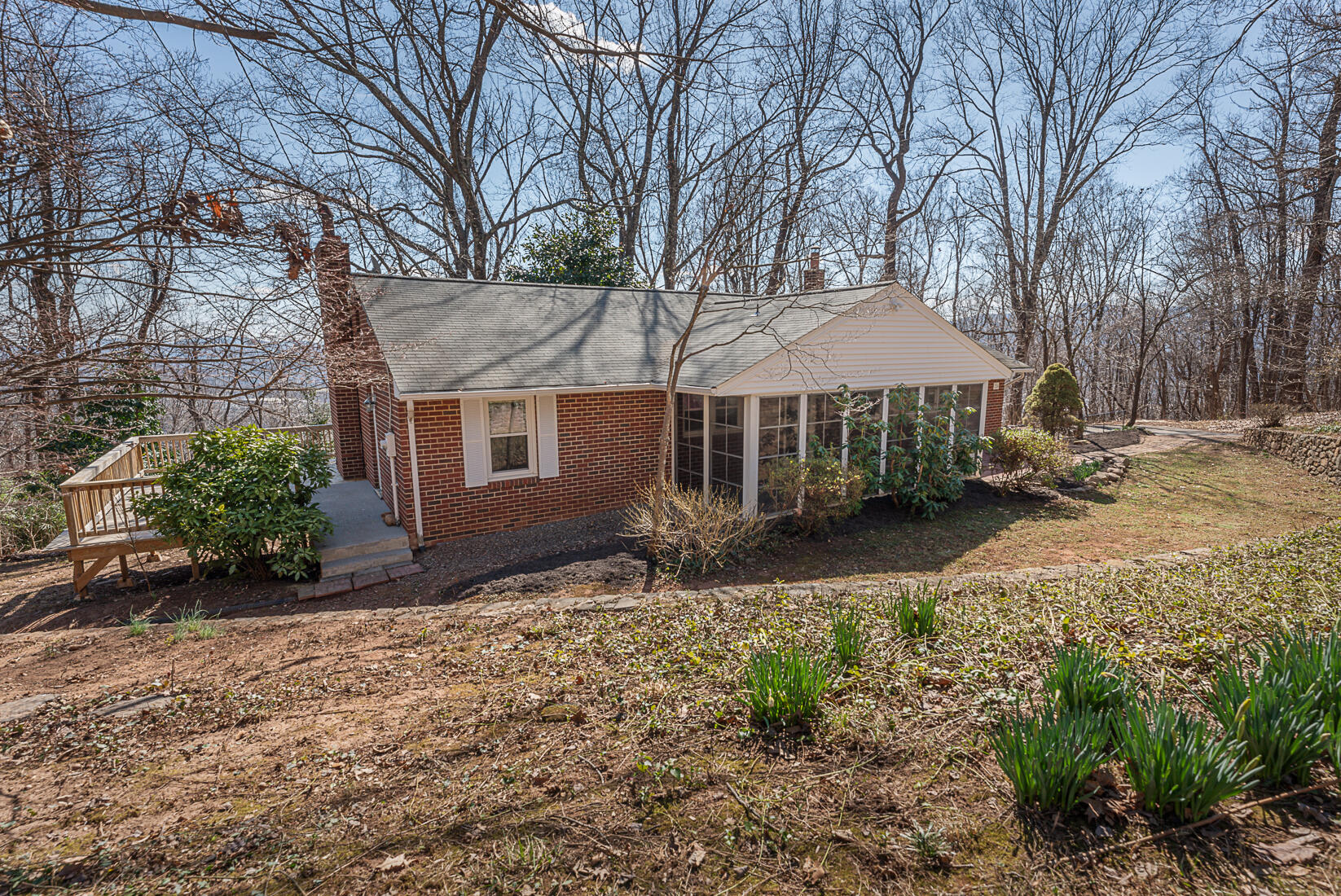 724 Eddies Road Salem, VA 24153 - Photo 2 of 54 a backyard of a house with garden and trees