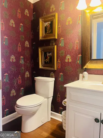 a view of a bathroom with a bathtub