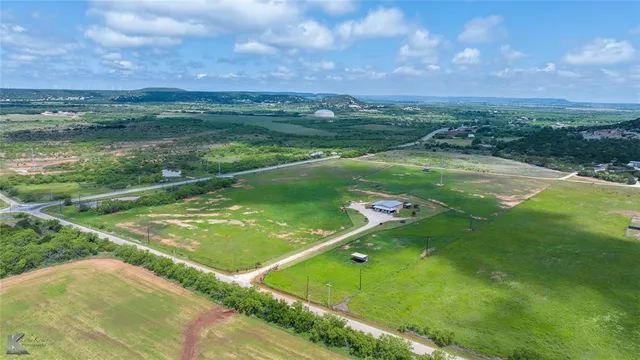 a view of a green field with clear sky
