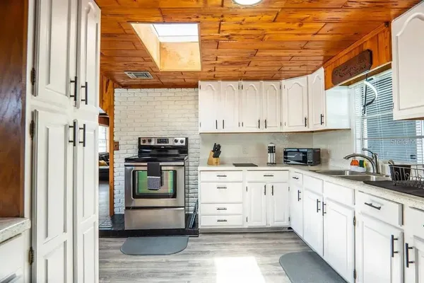 a view of an outdoor space with seating area