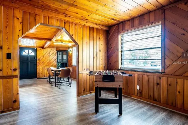 a outdoor living space with furniture