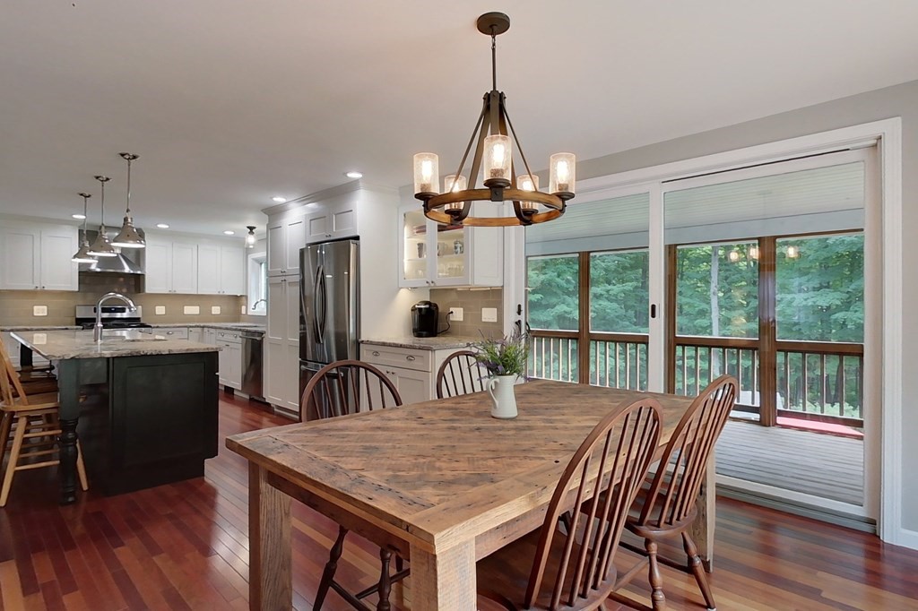 170 South Row Road Townsend, MA 01469 - Photo 7 of 42 a dining room with furniture a chandelier and wooden floor