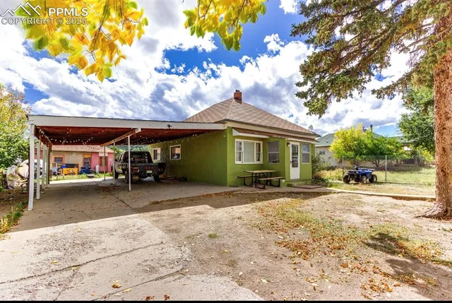 a view of a house with a patio