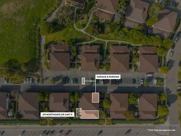 an aerial view of a houses