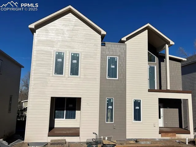 a front view of a house