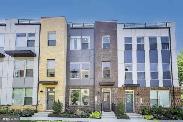 a front view of a building