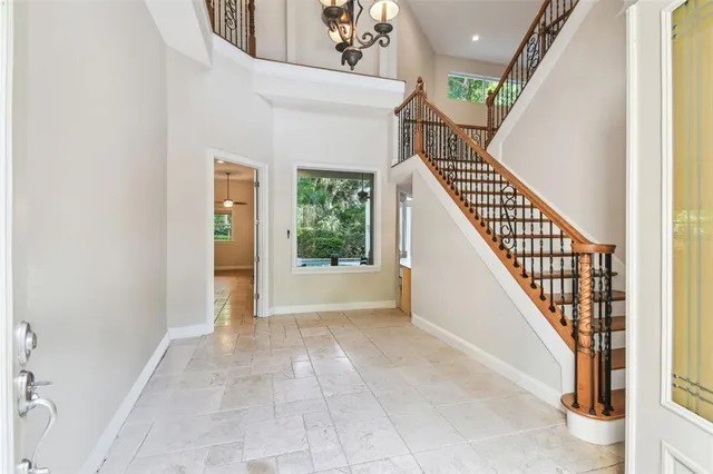a view of an entryway with staircase