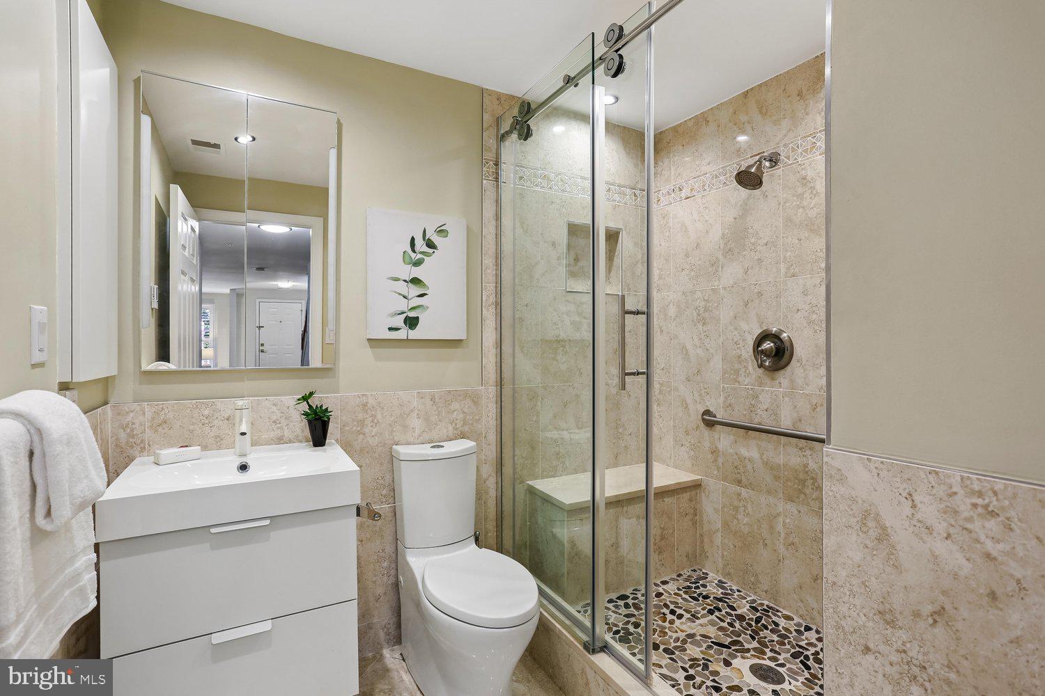 536 Tschiffely Square Road Gaithersburg, MD 20878 - Photo 41 of 43 Updated full bath w/ glass-doored shower