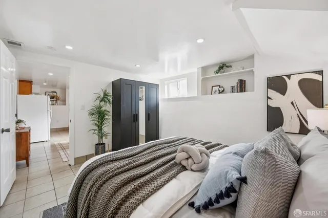 a view of a building with a street