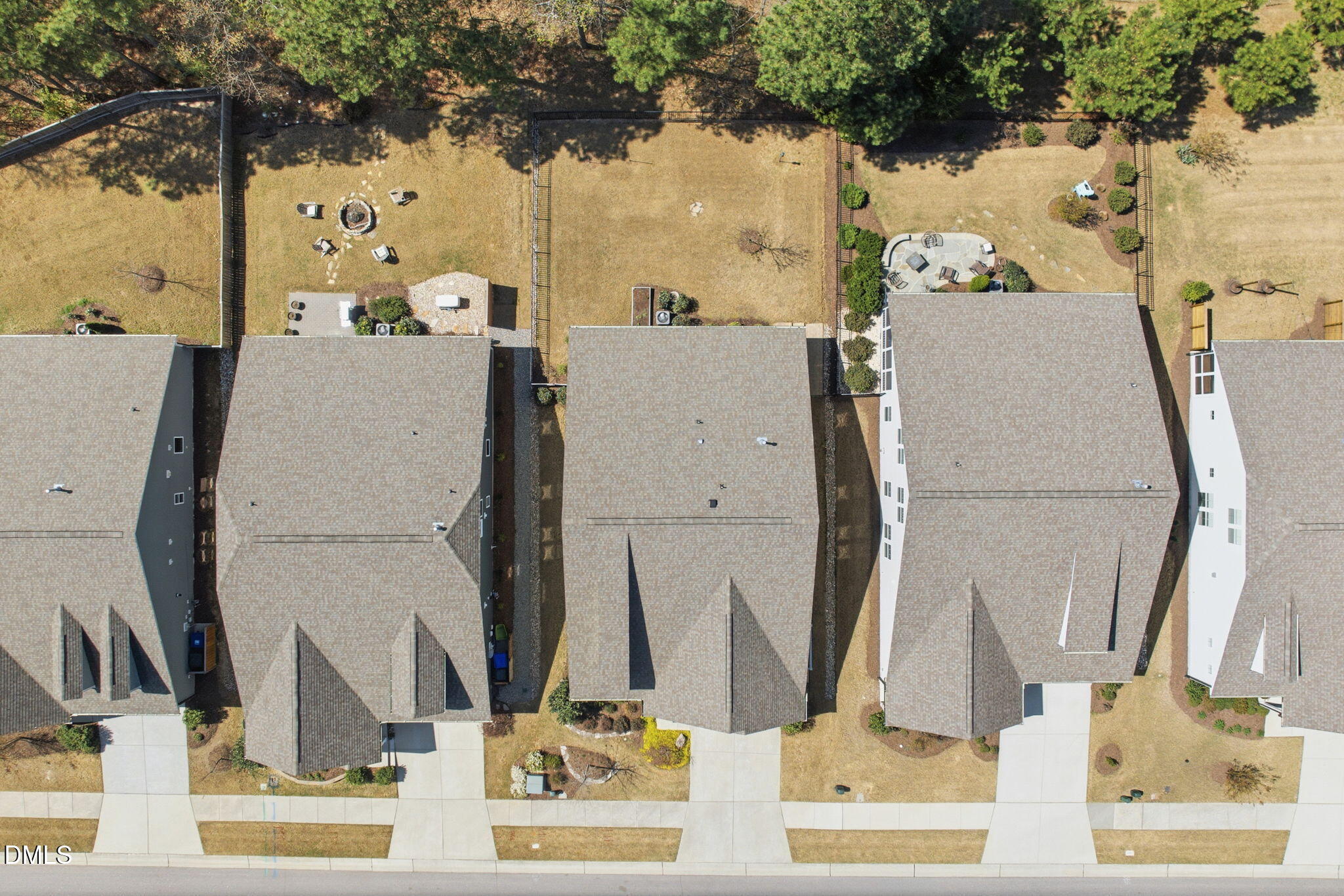 1015 Pondfield Way Durham, NC 27713 - Photo 43 of 48 an aerial view of residential houses with outdoor space