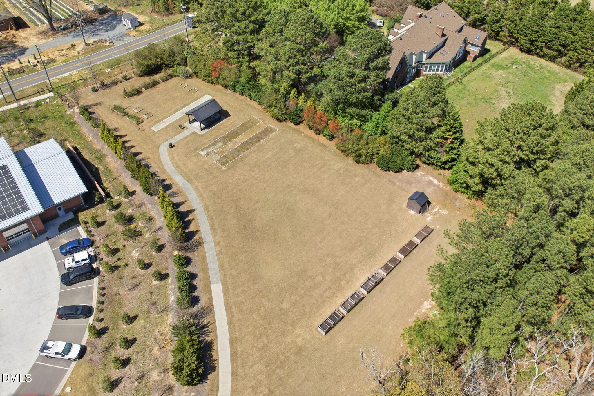 1015 Pondfield Way Durham, NC 27713 - Photo 45 of 48 an aerial view of a house with a yard