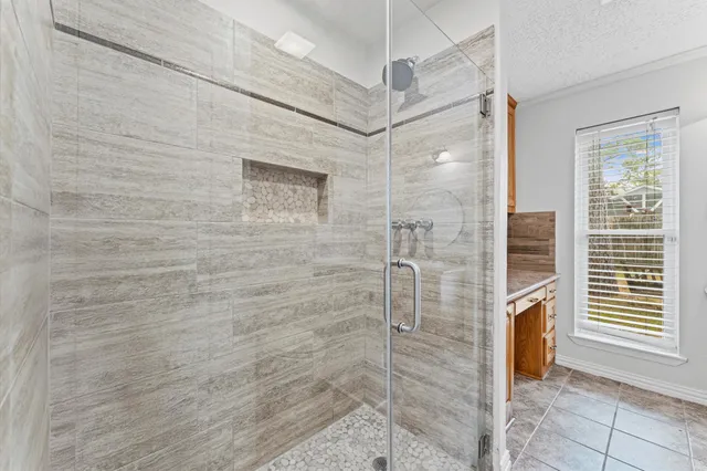 a bathroom with a sink a vanity and a mirror