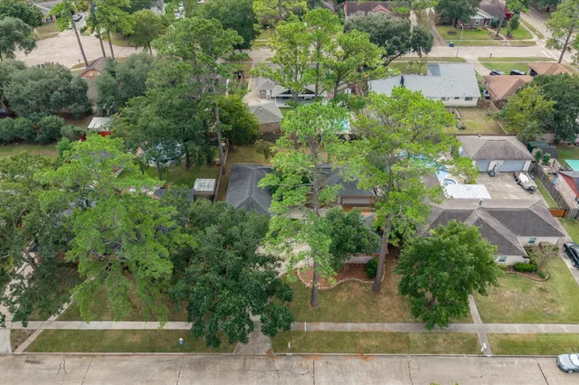 an aerial view of multiple house