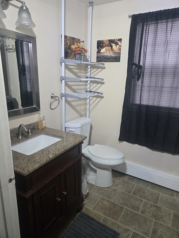 406 Lebanon Hill Road Southbridge, MA 01550 - Photo 17 of 36 a bathroom with a granite countertop sink toilet and shower
