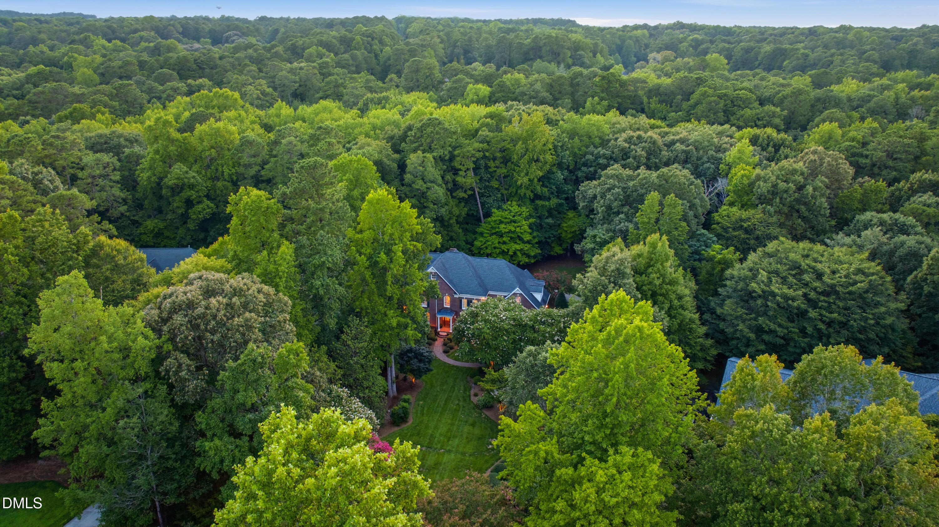 421 Swans Mill Crossing Raleigh, NC 27614 - Photo 66 of 69 Twilight Front Aerial