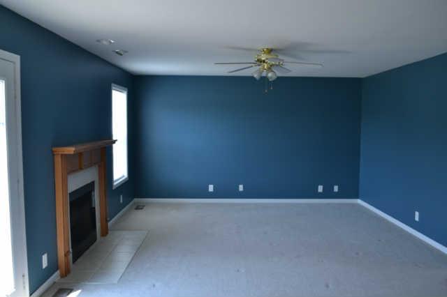 Spacious Living Room with Fire Place