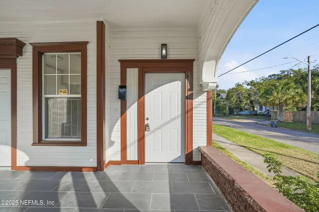 a view of a entryway door of the house