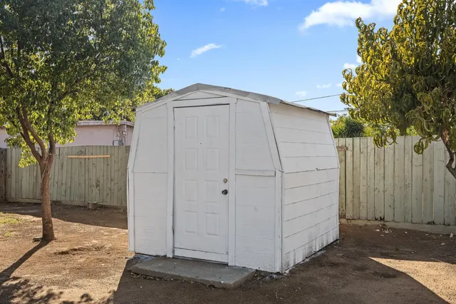 a backyard of a house